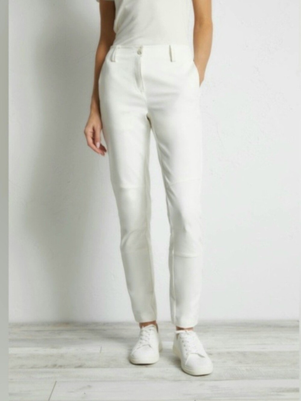 Anatomie Pants Quinn Ivory Stretch Tapered Leg Size XS
